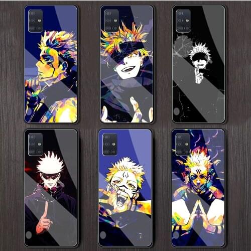 Gojo Satoru Jujutsu Kaisen Anime Phone Case for Samsung Galaxy A51 A71 A50 A70 A21s A31 A10 A41 A20e A30 A11 A40 Glass Cover