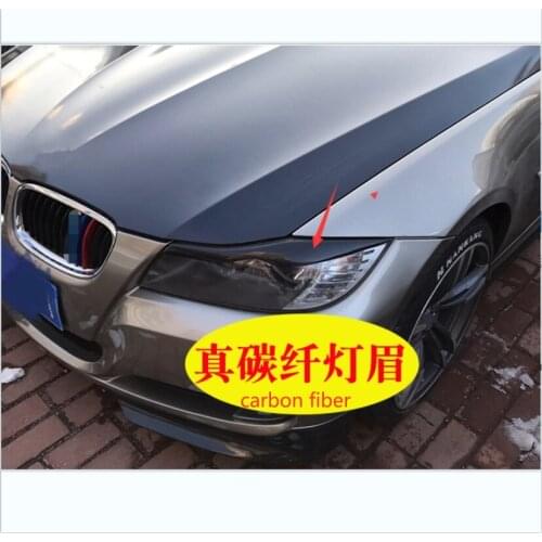 For BMW 3 Series E90 320I 325I 2004-2012 Carbon fiber headlight eyebrow headlight decoration bright strip Car Accessories