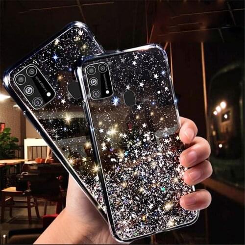 Girl Glitter Diamond Star Case for Samsung Galaxy M31S M51 M30S M31 Bling Clear Soft Cover