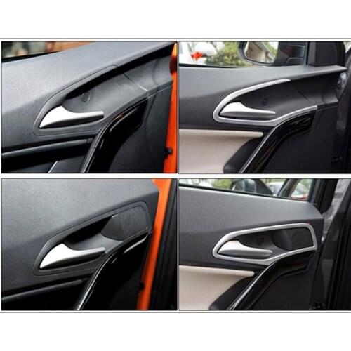 For MG GS 2015 2016 2017 Accessories Car Styling ABS Chrome Car Inner Door Bowl Protector Frame Cover Trim Sticker