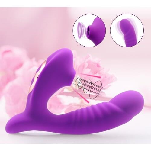 Dildo Sucking Vibrator 10 Vibrations Vagina G Spot Clit Sucker Erotic Clitoris Stimulator Massager Female Sex Toys for Women