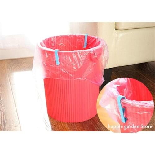 2 PCS Trash Garbage Bag Fixed Clip Waste Basket Rubbish Bin Garbage Can Clamp Holder For kitchen accessories Free Shipping