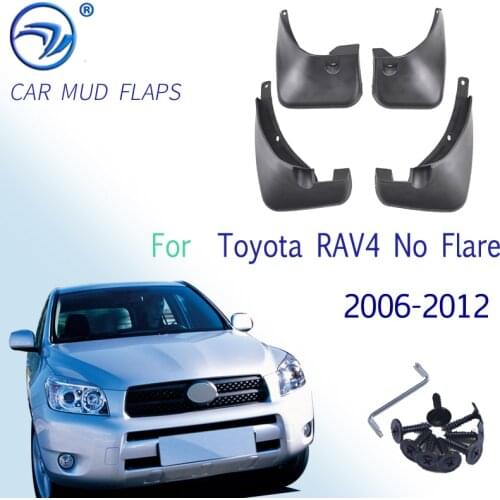 Set Mud Flaps For Toyota RAV4 No Flare 2006-2012 Mudflaps Splash Guards Mud Flap Mudguards Fender 2007 2008 2009 2010 2011