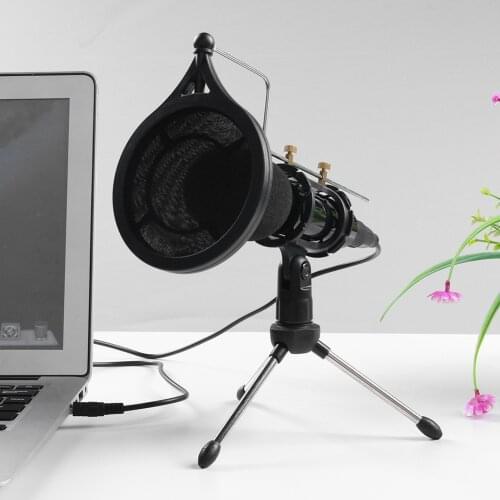 3.5mm Condenser Microphone Studio Online Audio Sound Recording Mic Stand Kit Condenser Recording Microfone Ultra-wide
