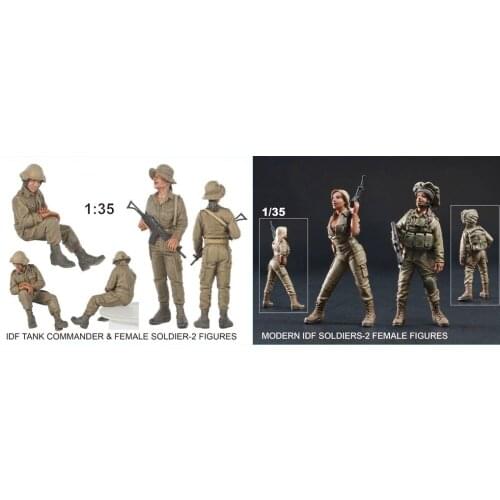 1/35 Scale Modern Israeli Soldiers Miniatures Unpainted Resin Model Kit Figure Free Shipping