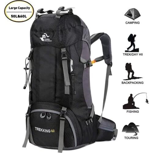 60L Multifunction Outdoor Backpack Waterproof Camping Climbing Bag Large Capacity Hiking Backpacks Molle Sports Rucksuck For Men