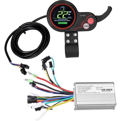 Electric Bicycle Scooter Motor Brushless Controller Waterproof LCD Display Control Panel 24V-48V 350W Brushless Controller Kit