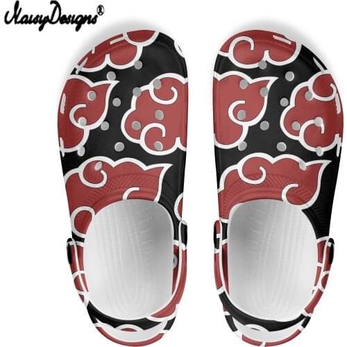 NOISYDESIGNS 2021 Mens Sandals Fashion Anime Printed Hole Shoes Summer Non-slip Clogs EVA Garden Boy Beach Light Flat Slippers