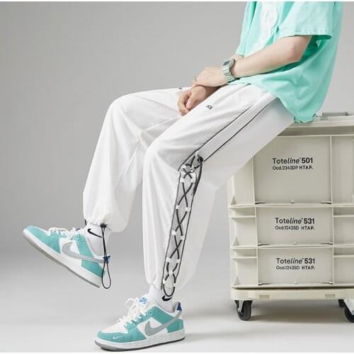 Men Sweatpants Joggers Autumn Japanese Losse Sweatpants Solid Harajuku Streetwear Harem Pants