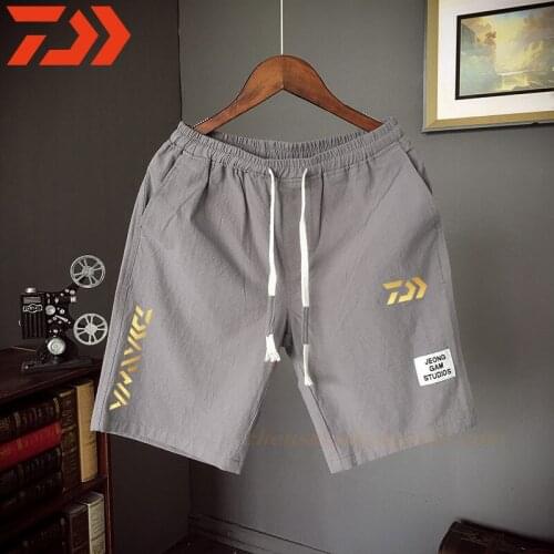 2021 Summer New Elastic Large DAIWA Quick-Dry Sport Hiking Pants Outdoor Loose Casual Pants Shorts Breathable Fishing Pants