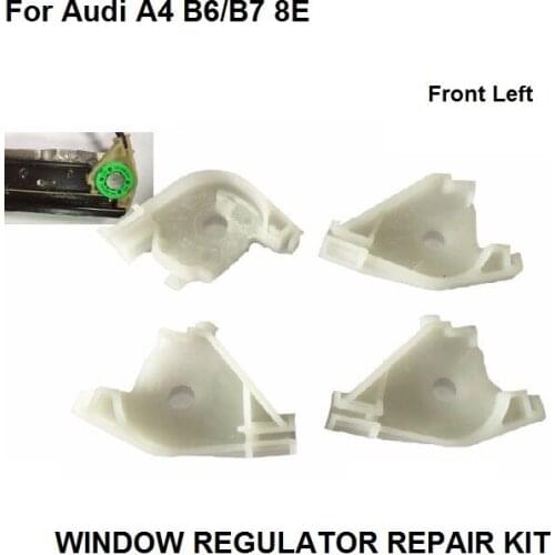 X4 Plastic Clips For Audi A4 B6/B7 8E Saloon Estate 2000-2008 Window Regulator Repair Kit Front Left OE#8E0387461 New