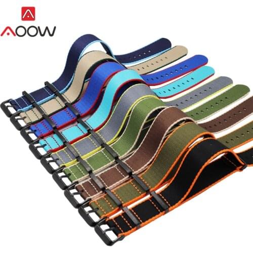 20mm 22mm Nylon Nato Strap ZULU Watchband Stainless Steel Buckle Men Durable Canvas Replacement Bracelet Band Watch Accessories