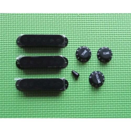 ST Knobs, Pickup Covers,and Tip,Black Set,NEW