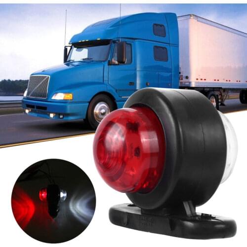 Vehemo LED Truck Side Marker Light For Trucks Pickup RV Red White Trailer Light traillighht Tail Warning Light Signal Light