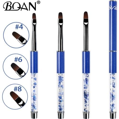 BQAN UV Gel Brush Liner Painting Pen Acrylic Drawing Brush for Nails Gradient Rhinestone Handle Nail Art Tool