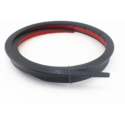 1.2M Universal Carbon Fiber Color Soft Car Rear Roof Trunk Spoiler Rear Wing Lip Trim Sticker Kit