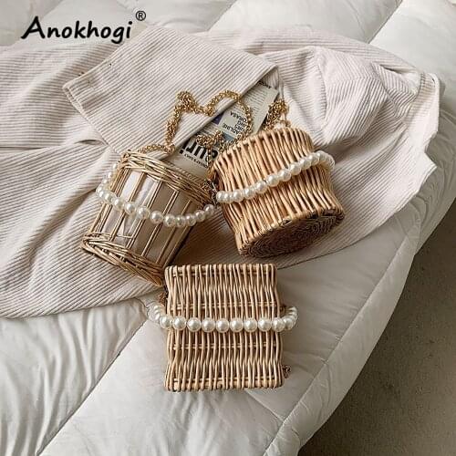 Bohemian Style Vintage Women Casual Summer bag Fashion Rattan Shoulder Bag ML151