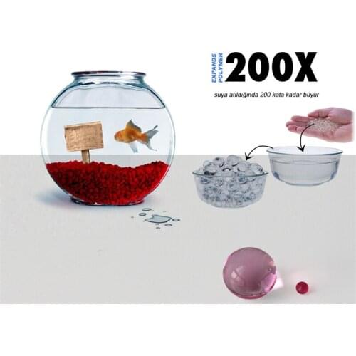 Water Growing Polymer Vase and Aquarium Stone