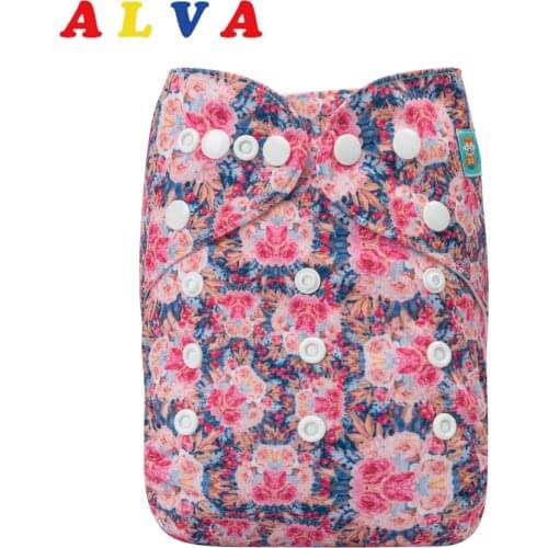 Alvababy Baby Diapers Washable Reusable Nappies with 1pc Microfiber Insert