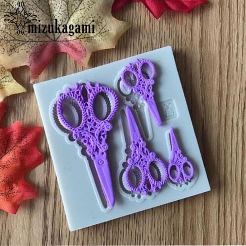 1pcs UV Resin Liquid Silicone Mold Big/Small Scissor Tools Shape Resin Molds For DIY Pendant Charms Making Jewelry Accessories