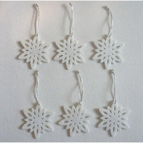 10pcs/set Christmas Snowflake Pendant for Christmas Tree Decorations Gifts Party Supplies 8x8cm