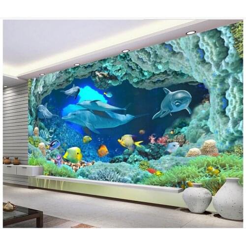 3D wall murals wallpaper custom picture mural wall paper Ultra - high - altitude underwater world background bedroom wall decor