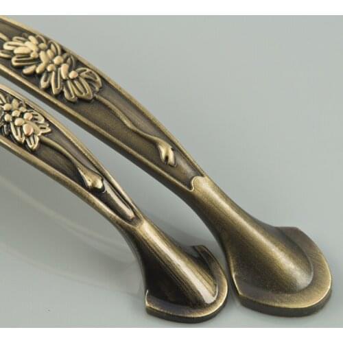 5pcs 96/128mm European Kitchen Bedroom Furniture Handle Pulls Antique Cabinet Cupboard Drawer Knobs and Handles