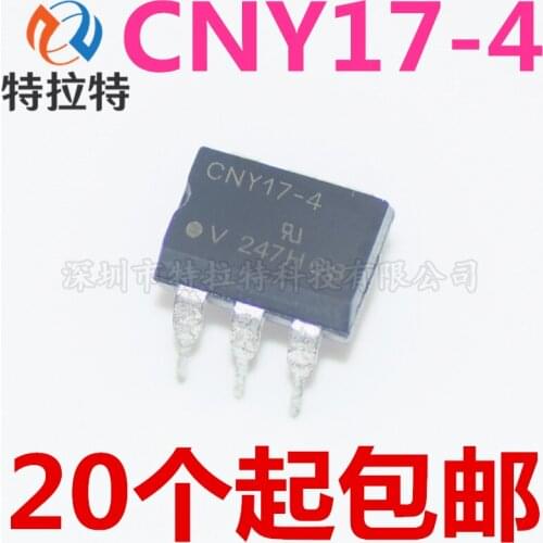 50pcs/lot CNY17-4 Dip-6 CNY17 Transistor Output Optocoupler Isolator Brand New & Original