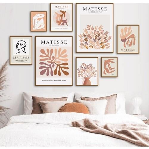 Abstract Lines Woman Matisse Leaf Pigeon Nordic Posters And Prints Wall Art Canvas Painting Wall Picture For Living Room Decor