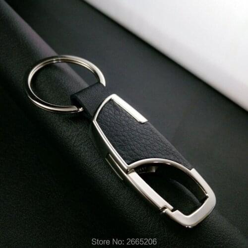 Car styling Fashion Creative Leather Car Keychain Ornament Accessories for SsangYong actyon korando kyron rexton 2 rodius keys