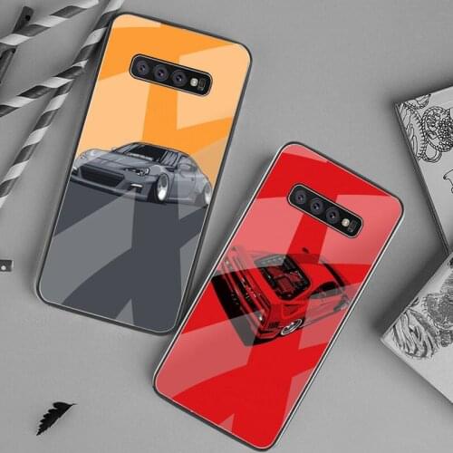 YJZFDYRM Tokyo Drift Sport Car JDM Customer Phone Case Tempered Glass For Samsung S20 Plus S7 S8 S9 S10 Plus Note 8 9 10 Plus