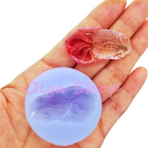 DYL874 Fish Silicone Mold for Fondant Cake Decorating Craft Chocolate Candy Resin Art Candle Soap Aromatherapy 40.8mm x 22.1mm