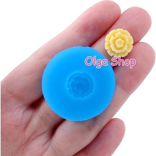 HYL330 11.3mm Flower Silicone Mold Fondant Cake Decoration Candy Resin Clay Earrings Necklace Craft Soap Candle FOOD SAFE