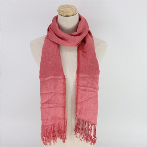 Jinjin.QC Womens Woman Scarf Scarves Solid Colors Grey Pink Viscose Material Brilliant Fabric Elegant Casual Excellent Quality