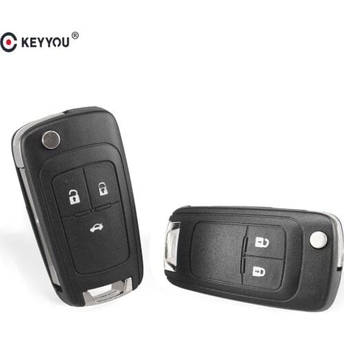 KEYYOU Flip Folding Remote Key Shell Fob Case 2/3 Buttons For Vauxhall Opel Astra H Insignia J Vectra C Zafira G HU100 Blade Key