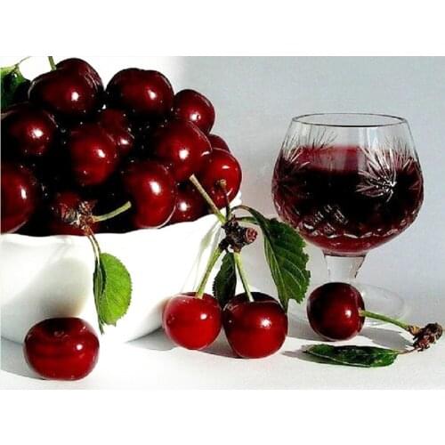 Kitchen Decoration 5D Diamond Embroidery Fruit Red Wine Home Gift DIY Decoratif Craft Diamond Painting Mosaic Pattern FG1897