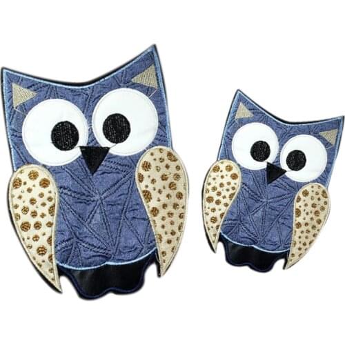 Girls clothes baby Badge embroidery patch Leopard owl deal with it T shirt women patches for clothing Animal apliques stickers