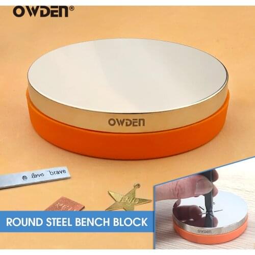 OWDEN Metal Steel Bench Block for Jewelry Stamping Tool(No Rebound)