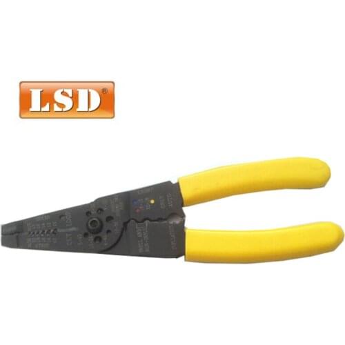 PVC Coated Multifunction Handle Terminal Crimper Bolt Wire Stripper Cutter 8.3"