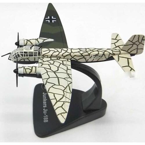 1/144 WWII JUNKERS JU188 Germany Army Bomber Diecast Metal Military Plane Aircraft Airplane Model Toy for Collection Souvenir