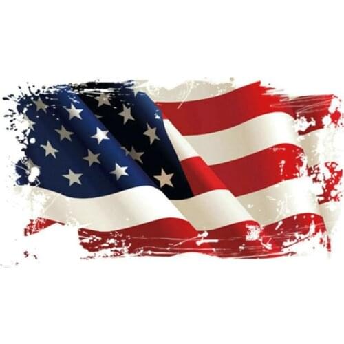 Fashion Patch Clothes Large USA Flag Thermal Transfer Printing T shirt Women iron on patches for clothing fabric Girl Stickers