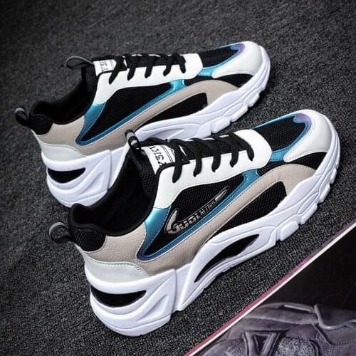 Mens Shoes 2021 Spring New Trendy Sports Running Shoes Daddy Student Board Shoes Casual Height Increasing Insole