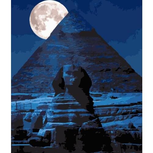 Full Diy square round Diamond Painting Moon Pyramid Embroidery Cross Stitch unicorn Needlework Christmas gift