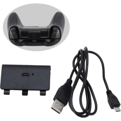 OOTDTY NI-MH 2400 MAH Charger Kit Rechargeable Battery Pack + USB Cable For Xbox One