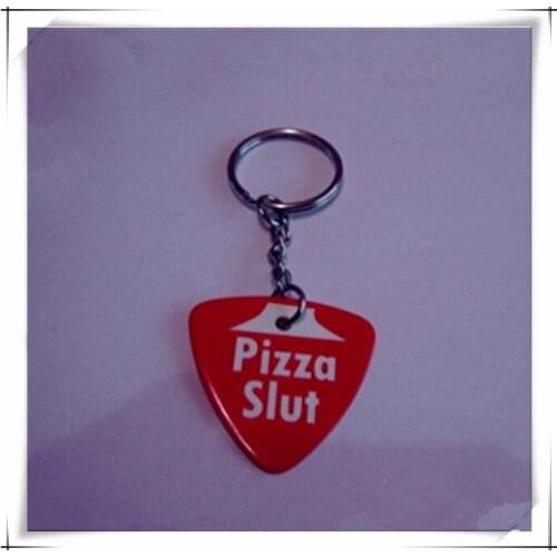 32.5mm size triangle celluloid red pick/plectrums for guitar keychain thickness 1.0mm