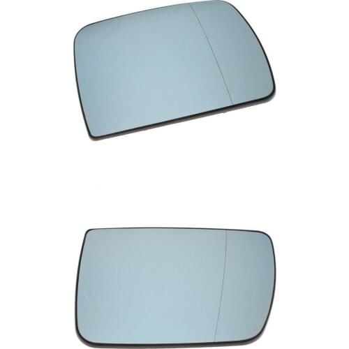 Pair Blue Side Wing Glass Rearview Mirror Heated for BMW E53 1999-2006