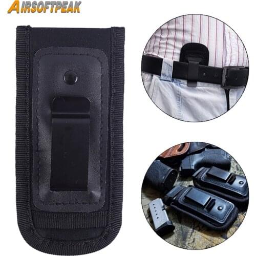 Tactical Pistol Gun Holster Conceled Bullet Loader Carry Case Extra Magazine Pouch Inside Waistband Neoprene Nylon IWB Holster