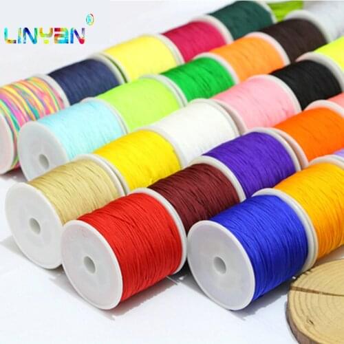 0.8mm Beaded core-spun elastic thread Jade line wholesale Chinese Knot String Knit Fittings Bracelet Nylon Cord t49