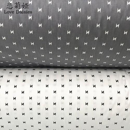 100% cotton twill cloth nordic wind white gray lightning fabrics for DIY kids bedding cushiond clothes craft handwork quilting