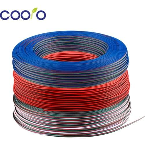 2pin 3pin 4Pin 5pin 22 AWG Electrical Wire Tinned Copper Insulated PVC Extension LED Connector Wire Cable 1m/5m/10m